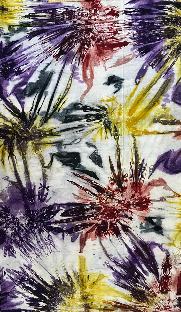 セール期間2/14-26 ガーナ・アフリカン絞り染め「花火 Fireworks」 1枚目の画像