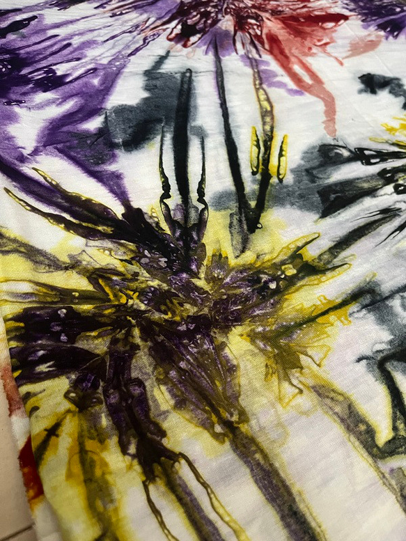 セール期間2/14-26 ガーナ・アフリカン絞り染め「花火 Fireworks」 3枚目の画像