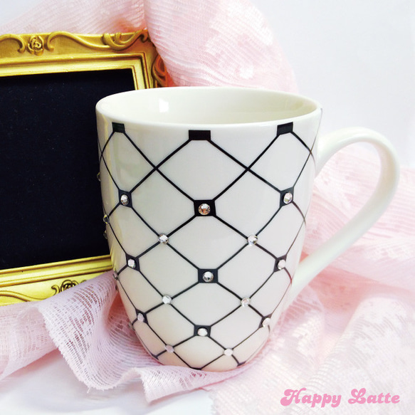 新品 マグカップ コップ カップ ラインストーン ガラスストーン