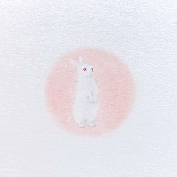 月のうさぎ 〜ほんわかピンク〜（原画） 絵画 sora_letters 通販