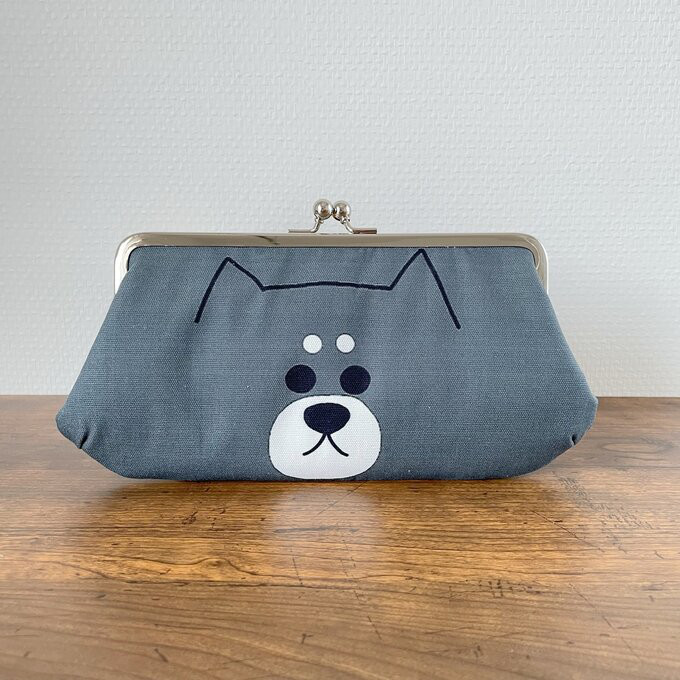 布製親子がま口長財布　ハンドメイド　プレゼントにもどうぞ！柴犬好きにぴったり