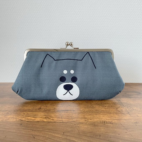 布製親子がま口長財布　ハンドメイド　プレゼントにもどうぞ！柴犬好きにぴったり 布製親子がま口長財布 ハンドメイド プレゼントにもどうぞ！柴犬