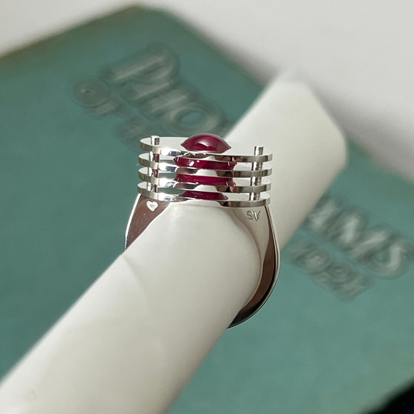 Synthetic Star Ruby Sphere Ring (Order Production) 6枚目の画像