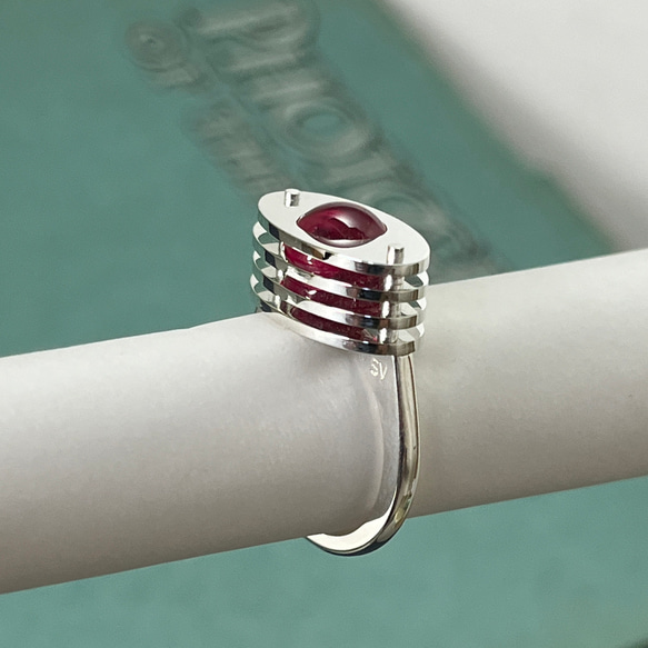 Synthetic Star Ruby Sphere Ring (Order Production) 7枚目の画像