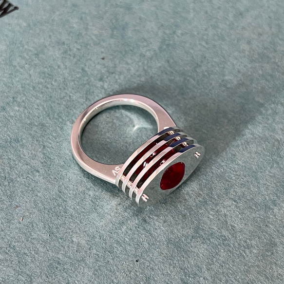 Synthetic Star Ruby Sphere Ring (Order Production) 4枚目の画像