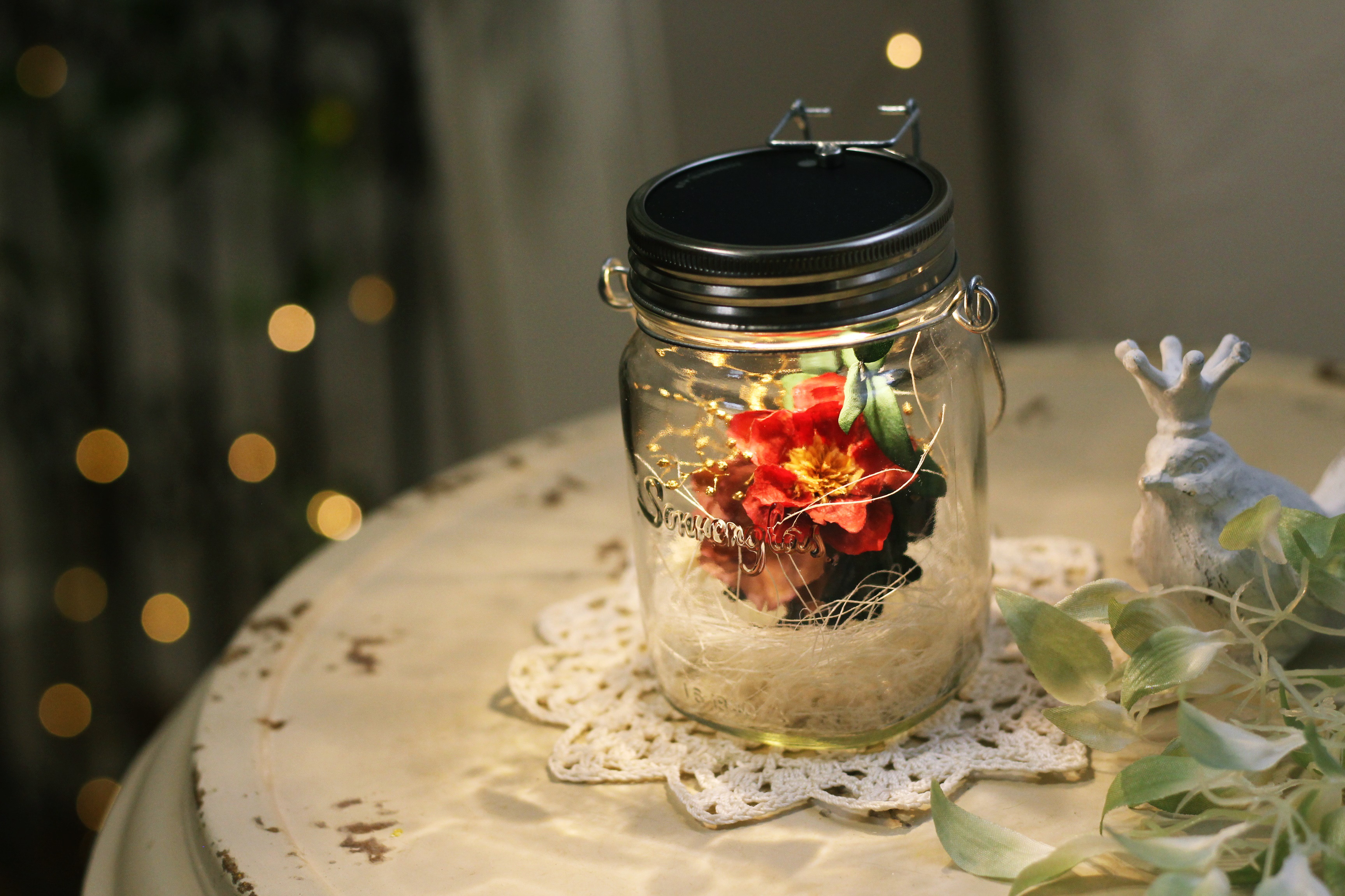 ほんわか灯そう！アネモネフラワー♪「環境に配慮した灯り」ソネングラス®️アレンジ　小