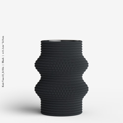 【送料無料】Knit Vase 01 02 03_Black _H150 / ミニマリストガラス花瓶 10枚目の画像