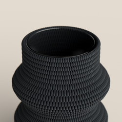 【送料無料】Knit Vase 01 02 03_Black _H150 / ミニマリストガラス花瓶 5枚目の画像