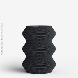 【送料無料】Knit Vase 01 02 03_Black _H150 / ミニマリストガラス花瓶 11枚目の画像