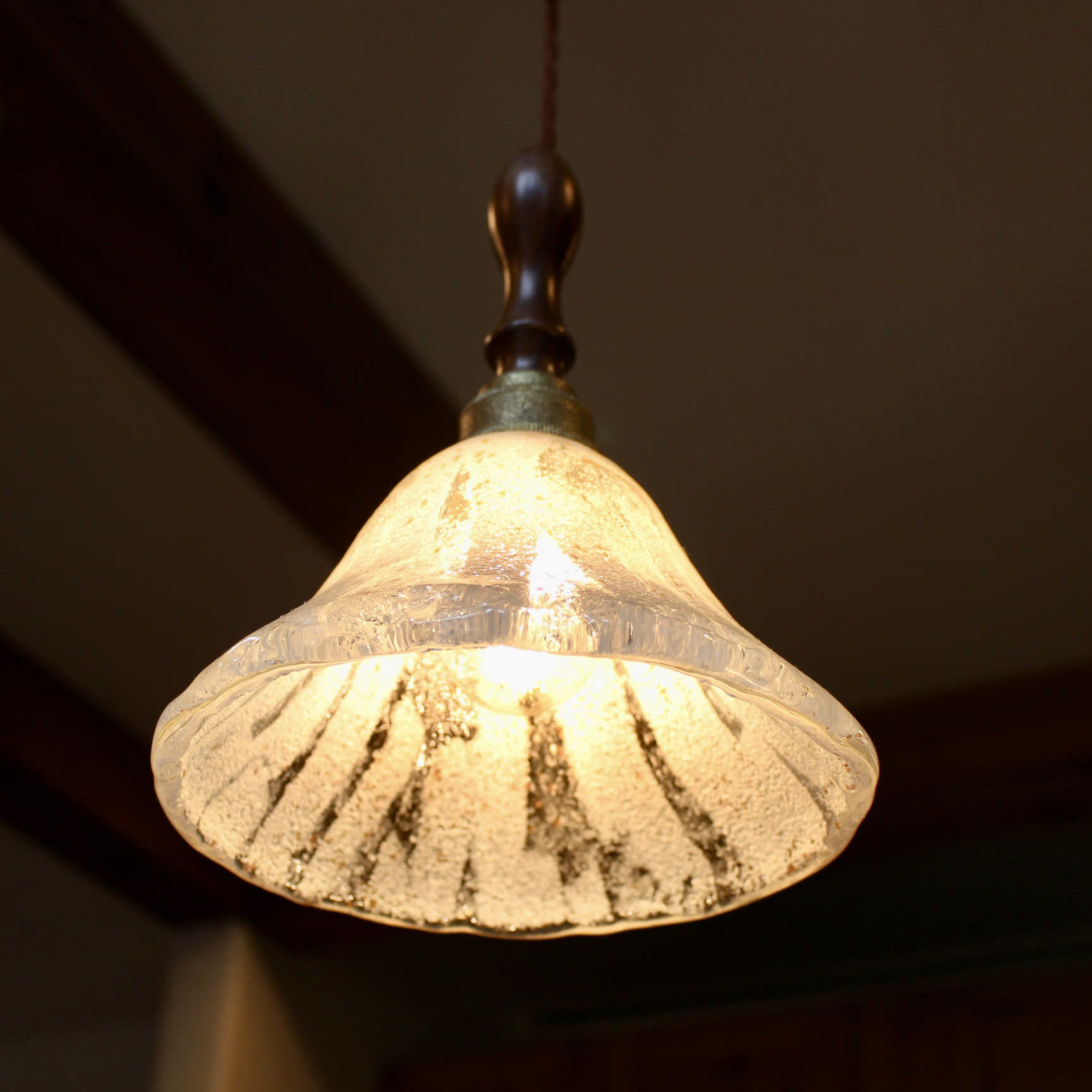 【受注生産】スノースタイルなガラスシェードのペンダントライト