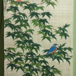 カワセミ、青楓タペストリー サイズ150×45 1枚目の画像