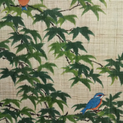 カワセミ、青楓タペストリー サイズ150×45 2枚目の画像