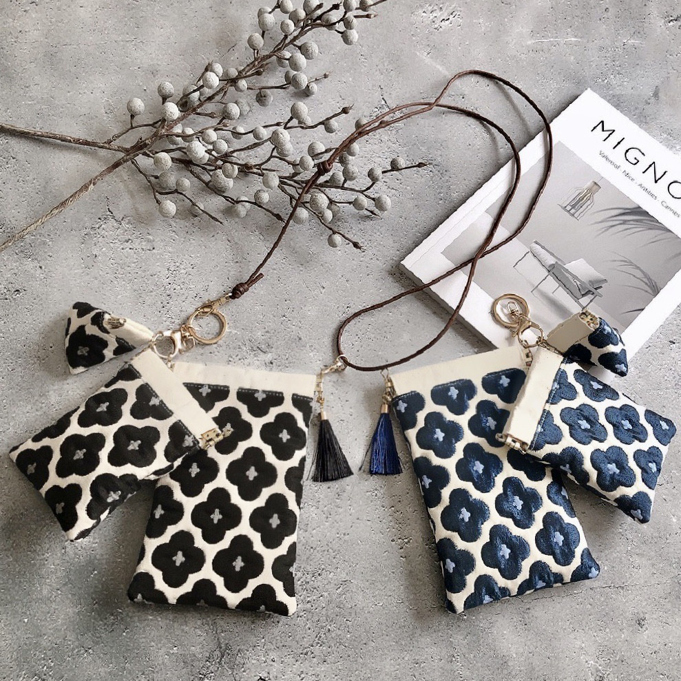 【送料無料】インポートファブリックと帆布のスマホショルダー7点セット【BIGBANG】スマホポシェット