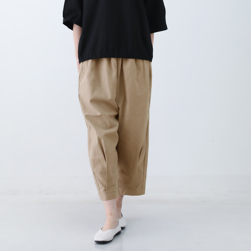 やわらかヴィンテージコットンリネンのキレイ目 バルーンパンツ