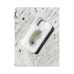 【秋彩】押し花と水彩　iPhoneケース　スマホケース　 3枚目の画像