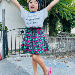 ギャザースカート/幾何学模様/個性的/80cm〜130cm 1枚目の画像