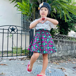 ギャザースカート/幾何学模様/個性的/80cm〜130cm 3枚目の画像