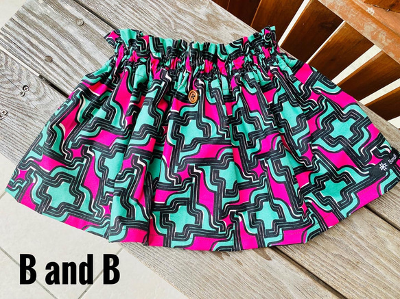 ギャザースカート/幾何学模様/個性的/80cm〜130cm 5枚目の画像