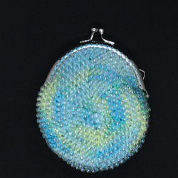 コズミックカラーのビーズのコインケース アイリス 小銭入れ・コイン