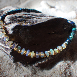 *14kgf*Opal&amp; Chrysocolla 手鍊⭐︎Opal⭐︎Chrysocolla 第15張的照片