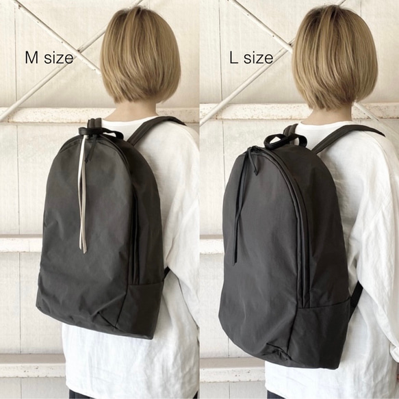 モノリス　ブラック　PCポケット付きの大きめのリュック　２サイズ展開　ナイロン　 7枚目の画像