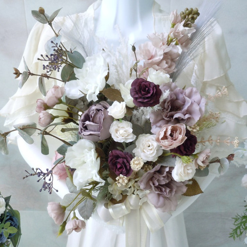 ウェディングブーケ カラー ミックスカラー＃ワンカラー 今旬な「クラッチブーケ」実例10