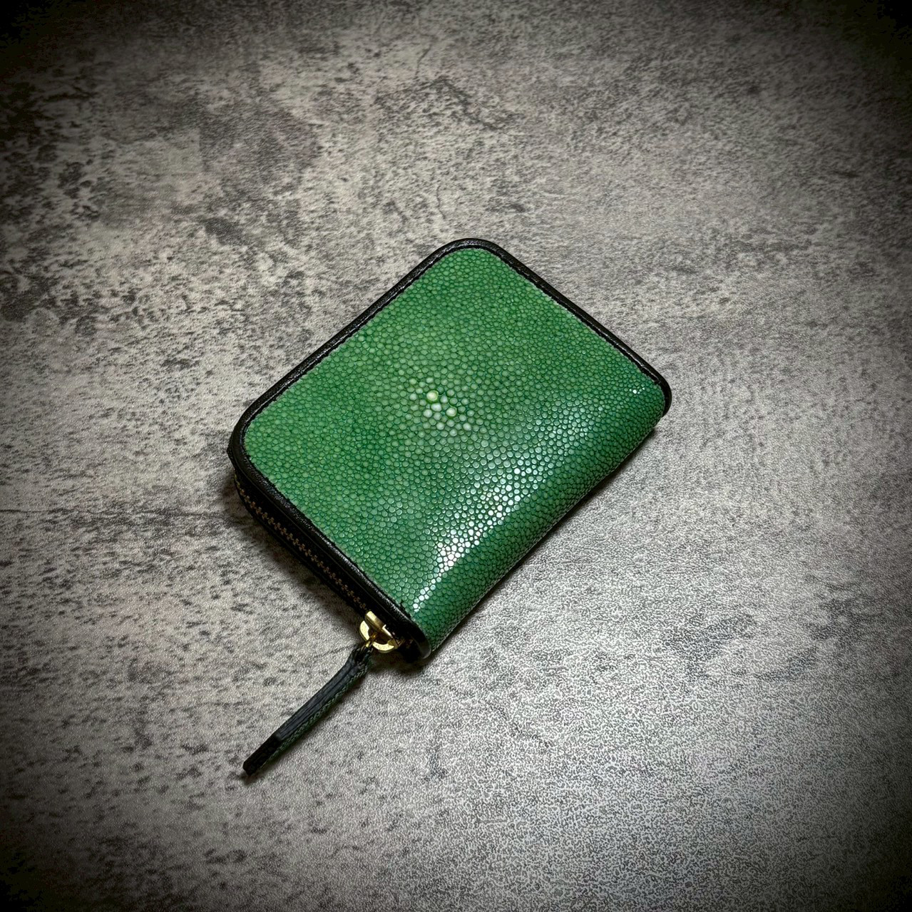 スティングレイ ミニ財布 ガルーシャ メンズ財布 レディス財布 コインケース 小銭入れ コンパクト 小さい財布 グリーン