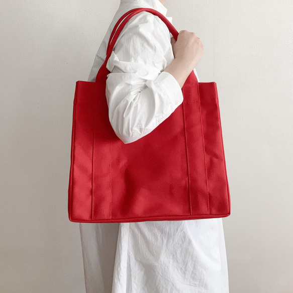 Mさま★8号帆布ミニバッグ　3点 トートバッグ03 BOX 赤 / 8号帆布 トートバッグ aoya bags 通販