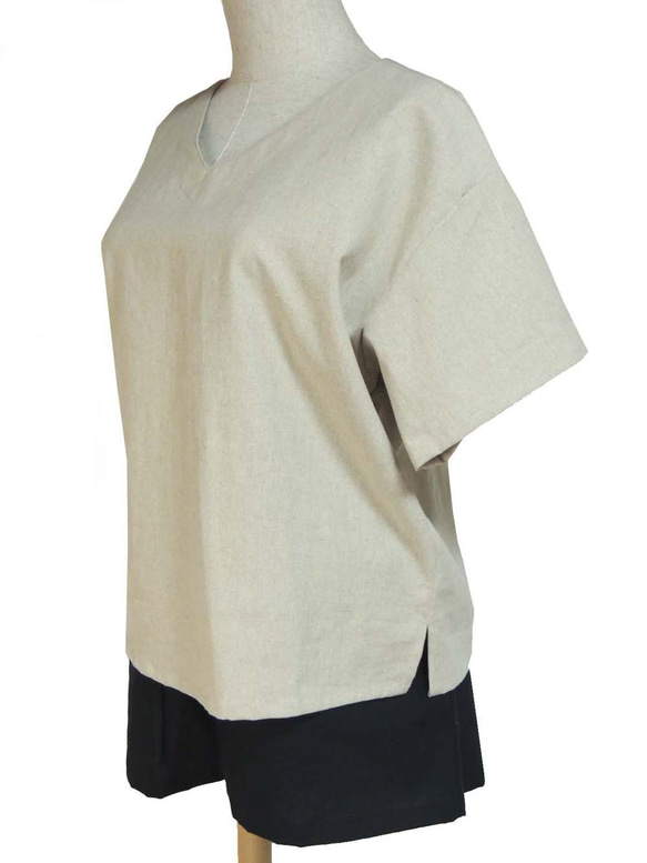 綿麻ショートパンツ/ブラック 7枚目の画像