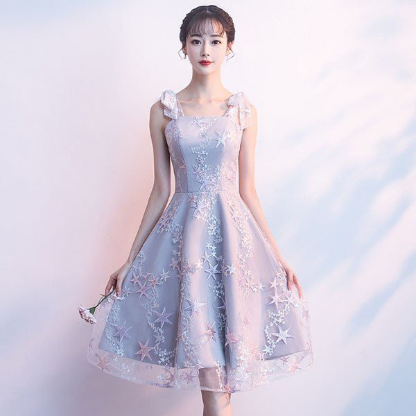パーティードレス　フォーマル　ワンピース　膝丈　結婚式など DRESS+ パーティードレス 大きいサイズ 結婚式 袖あり