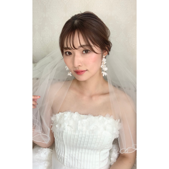 ME113  ウェディングイヤリング　結婚式  ブライダル　ウェディング  ピアス 7枚目の画像