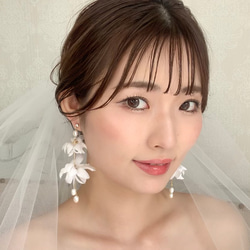 ME115 【ゼクシィ掲載】 ウェディングイヤリング　結婚式  ブライダル　ウェディング  ピアス 1枚目の画像