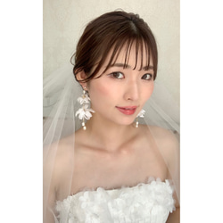 ME115 【ゼクシィ掲載】 ウェディングイヤリング　結婚式  ブライダル　ウェディング  ピアス 3枚目の画像