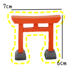 ミニチュア フィギュア 鳥居 新品 2枚目の画像