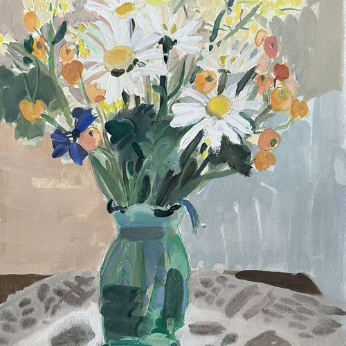 油彩画　「　花　かご　」　原画　F6 楽天市場】油彩画 F6号 千賀節子 「コスモス」 真筆 額入り 額装