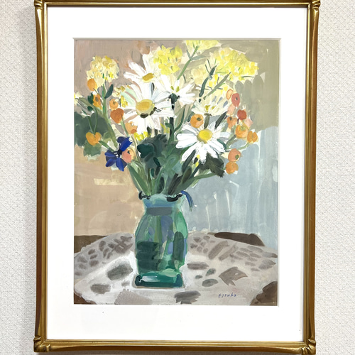 ふようの花F6号水彩スケッチ新品UVカットアクリル板額縁付き ふようの花F6号水彩スケッチ新品UVカットアクリル板額縁付き 絵画