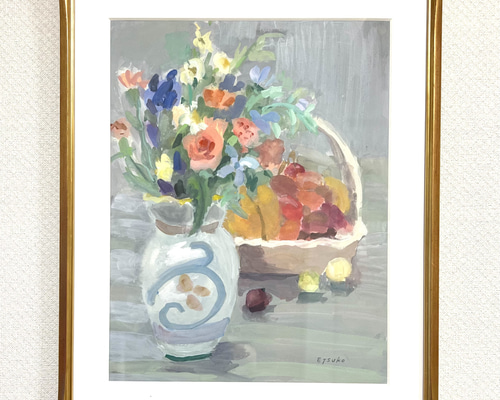水彩画 静物 F6号 絵画 ew 通販 14448489｜Creema(クリーマ)