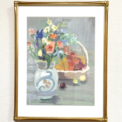 水彩画 静物 F6号 絵画 ew 通販 14448489｜Creema(クリーマ)