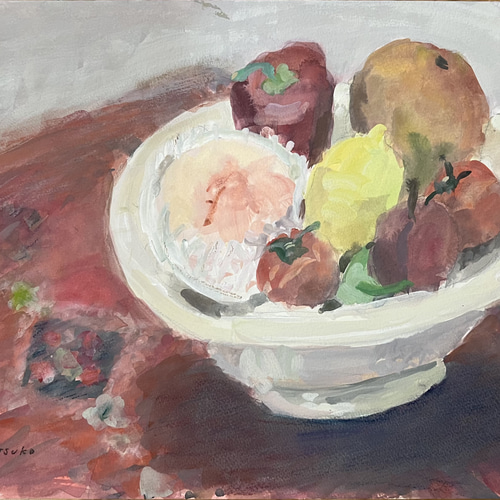 水彩画 果物 F6号 絵画 ew 通販 14448516｜Creema(クリーマ)