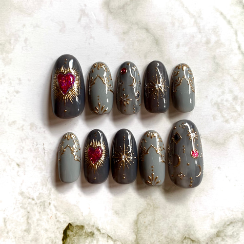 No.07 Corazon/コラソンネイル/ネイルチップ/メキシカン/つけ爪