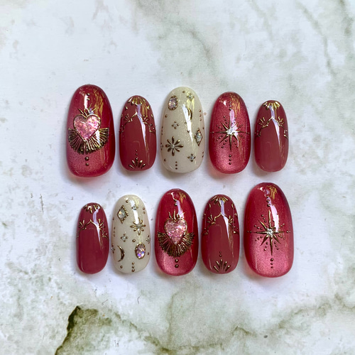 No.07 Corazon/コラソンネイル/ネイルチップ/メキシカン/つけ爪