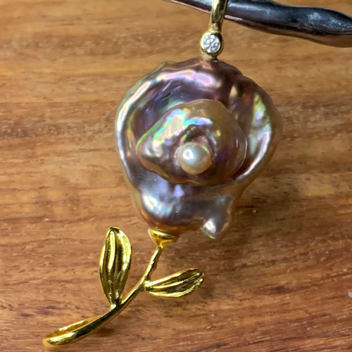 极美品♥本真珠 淡水パールルース バロックパール ネックレス  