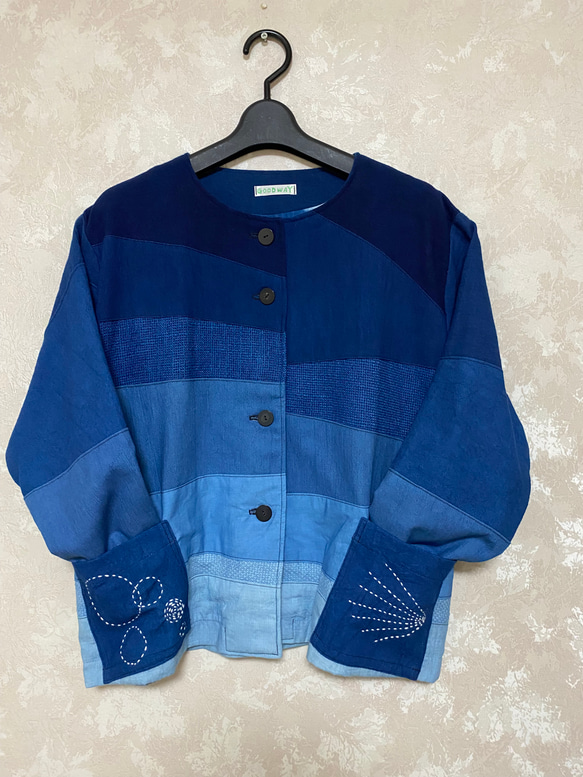 藍染めジャケット(グラデーション) 3枚目の画像