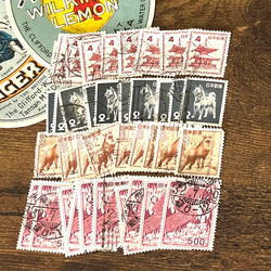 昭和レトロな切手・4種×各10枚枚☆使用済み切手・古切手 1枚目の画像