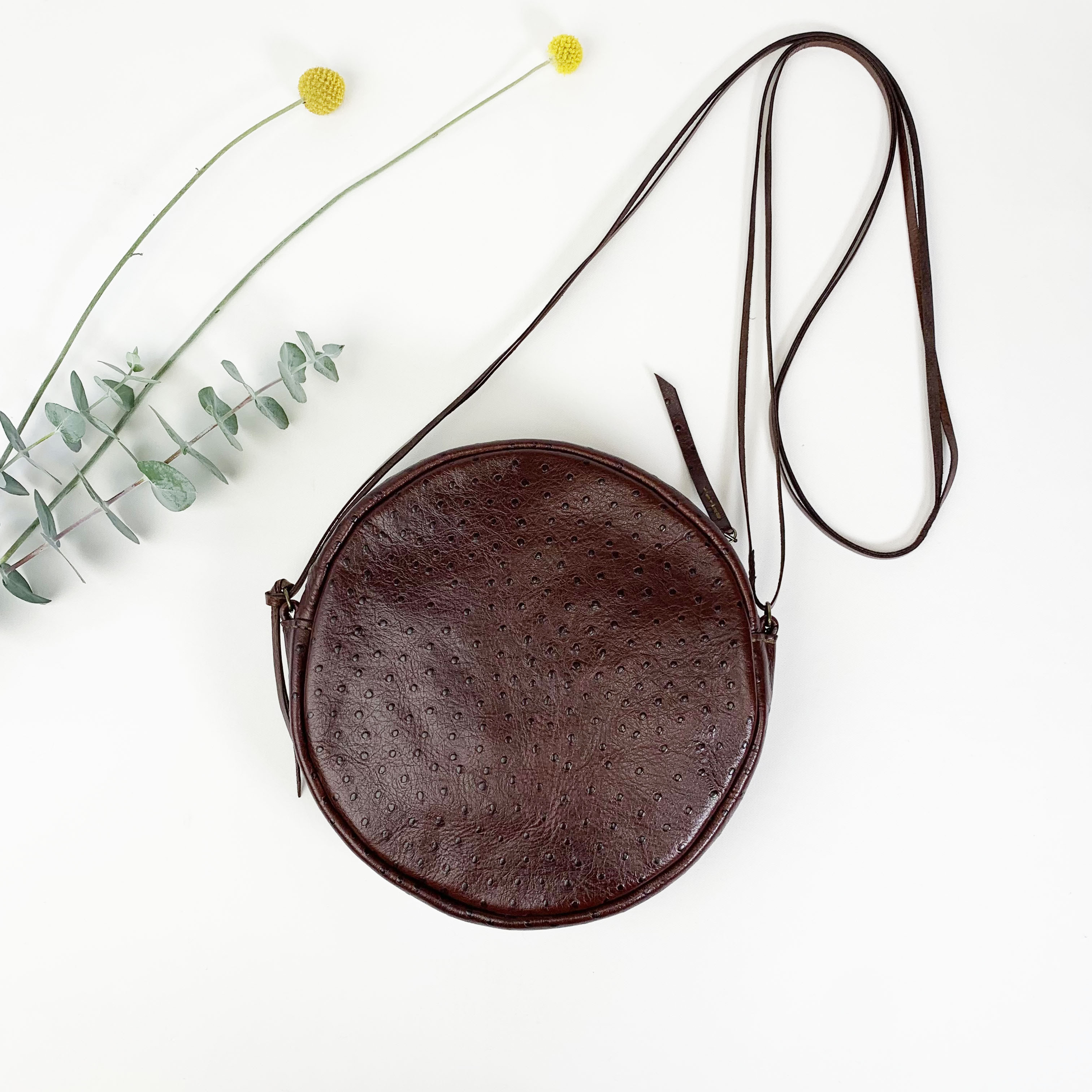 ショルダーバッグ ドット柄 オーストリッチ （1円～ ☆定価40万☆ 美品  