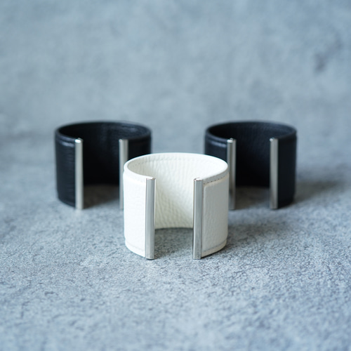 Metalbar】Python レザーバングル 50mm パイソン柄 バングル