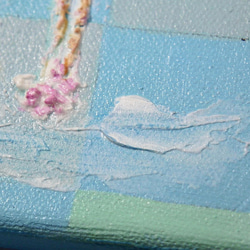 フラミンゴ／アクリル画　キャンバス　原画　F０号　ハワイ　チェリーピンク　可愛い 7枚目の画像