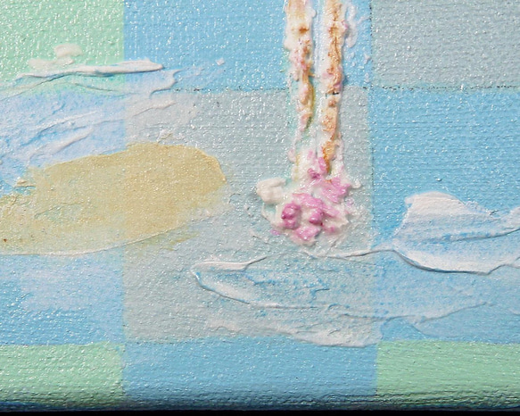 フラミンゴ／アクリル画　キャンバス　原画　F０号　ハワイ　チェリーピンク　可愛い 4枚目の画像