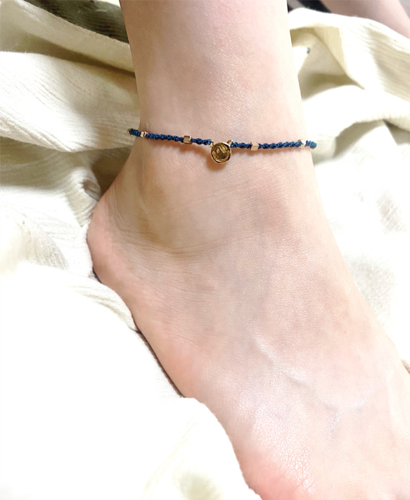 軽い付け心地！極細マクラメコード　anklet 6枚目の画像