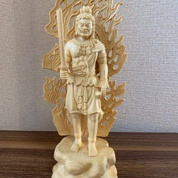 木彫 不動明王像 檜木 その他人形 木 錦 苑 通販 14449947｜Creema